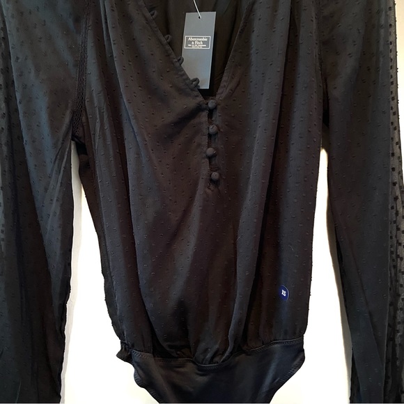 Abercrombie & Fitch Chiffon Clip Dot Bodysuit - Picture 4 of 7